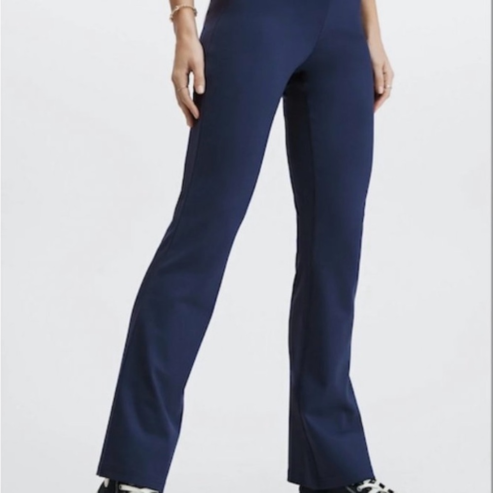 Fabletics Navy 24/7 Kick Flare Pants